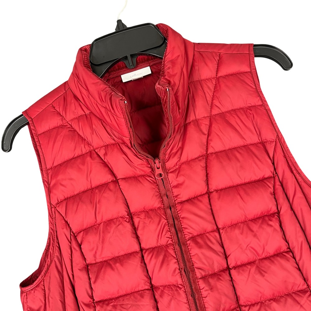J. Jill Puffer Vest Down‎ Fill Quilted Zip Front Outdoor Women Small